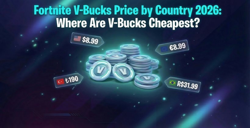 Fortnite V-Bucks Price by Country 2026: Where Are V-Bucks Cheapest?